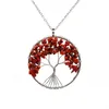 Nouvelle mode 925 collier en argent gravier naturel cristal arbre de vie pendentif colliers pour femmes bijoux saint valentin cadeau