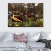 Jungle Landscape Canvas Art The Dream Henri Rousseau Painting Handmade Beautiful Family Room Decor