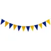 Decorazione per feste 12 bandiere 17 cm Ghirlande di striscioni blu colorati Ghirlande di stamina di compleanno Gagliardetto Baby Shower Forniture per ghirlande di nozze