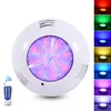 Luzes de piscina led à prova d'água ao ar livre 12 v 24 v dc/ac controle remoto colorido luzes subaquáticas piscina luzes de paisagem montadas na parede 6 w 9 w 12 w 18 w