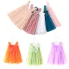 Estate Bambini Ragazze Ali Tutu Abiti Dolce Farfalla Ricamata Fata Maglia Sling Abito in Pizzo Baby Princess Frocks Cinghie Backless Per I Bambini