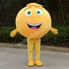 Costume da mascotte di fagiolo giallo di alta qualità Carnevale unisex per adulti Vestito per adulti Taglia per adulti Festa di compleanno per feste all'aperto Puntelli per costumi