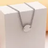 Pendant Necklaces Round Women Korean Fashion Jewelry Stainless Steel Circle Choker Bijoux Femme Christmas Gift For Boyfriend