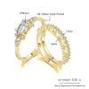 Bandringar liten liten ring för kvinnor guldfärg kubik zirkonia midi finger bröllopsdag smycken tillbehör gåvor kar229 j230612