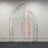 Party Decoration 2.1/2.4m Shiny Gold-plated Arch Wedding Background Flower Decortive Floral Stand Baby Shower Event Decor Props