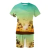 Мужские спортивные костюмы Мужской летний наряд пляж с коротки