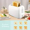1PC Automatyczne toster, 2-slicowe maszyna do kanapek śniadaniowych, 600 W 6-biegowych urządzenia do pieczenia,