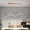 Lustres Moderne Minimaliste De Luxe LED Suspension Pour Salle À Manger Cuisine Salon Plafond Lustre Or Design Suspension Lumière