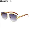 Steampunk sans monture carré lunettes de soleil hommes 2022 marque de luxe concepteur or Lion décoration lunettes de soleil pour femmes Vintage lunettes L230523