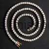 Подвесные ожерелья USA Stock Fine Jewelry Hip Hop 925 Серебряное серебро VVS Moissanite Diamond Classic Tennis Chain Ожерелье для мужчин Women J0612