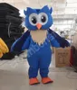 Big Blue Owl Mascot Trajes Cartoon Fancy Suit for Adult Animal Theme Mascotte Carnival Costume Halloween Fancy Dress