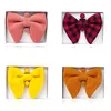 Bow Ties Velvet Big Tie Men's Bowties Pocket Square Manschettknappar Set Solid Red Blue Handergi med Box Gift Bowtie