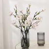 Suszone kwiaty Symulacja Magnolia Flower Decor Decoration Układ salonu Wysoka gałąźna podłoga sztuczna jakość fałszywy fałszywy