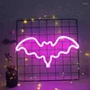 Decorazione per feste Luci a LED a forma di pipistrello Vacanza Camera da letto Notte Neon per interni ed esterni TUE88