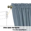 Cortinas de porta francesa de 2 painéis para sombreamento de sala de estar Blackout com isolamento térmico frontal de tecido cortinas de bolso para haste