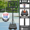 휴대용 농구 후프 높이 조절 가능한 농구 후프 스탠드 6.6ft -10 피트 -44 인치 백 보드와 성인을위한 바퀴 십대 야외 실내