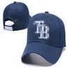 2024 Hurtowe 8 stylów Raysessess-TB Letter Baseball Caps Regulowaną czapkę hip-hopową Zacisek Carras Casquette Bone Snapback Hats
