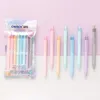 8 pçs Conjunto de Canetas Macaron Colors Cor Suave 0,5mm Canetas Esferográficas Roller Canetas Marcador Liner Escritório Material Escolar Sweet Girl Gift F567