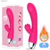 Vibrador de aquecimento 12 modos para mulheres Dildo telescópico Masturbadores Estimulador de clitóris Brinquedos sexuais para adultos 18 Vibrador feminino L230518