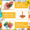 Wood Colorful Tops for Kids Wooden Gyroscopes Toy Educational Toys Kindergarten Game Rainbow Gyro for Family Games