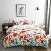 Juegos de cama Juego de cama nórdico con funda de edredón floral Ropa de cama de rejilla EE. UU. AU Tamaño de la UE Queen Double Home Hotel Ropa de cama Z0612