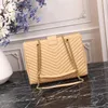 Femmes Sacs Fourre-Tout Designer Sac À Main Chaîne Sac À Bandoulière Matériel Lettre Boucle En Cuir Véritable Fil En Cuir Véritable Poche À Fermeture Éclair Poche De Haute Qualité