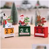 Décorations De Noël Avent Bois Mini Calendriers Ornements Pour La Maison Ornement De Noël Creative Cadeaux Pour Enfants Drop Delivery Garden Fest Dhvrf