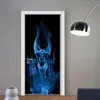 Adesivos para janela Parede à prova de óleo de cozinha Halloween na frente da porta 3D criativa Personalidade decorativa Artesanato Decorações de quarto