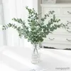 Fleurs séchées 10 pièces plantes artificielles feuilles d'eucalyptus en plastique Bouquet de mariage maison jardin pour chambre décoration de noël automne