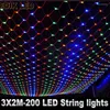 Strings Net LED-Lichterketten, 8 Modi, 220 V, 1,5 x 1,5 m, 3 x 2 m, 2 x 2 m, Festival, Weihnachtsdekoration, Jahr, Hochzeit, Party, wasserdicht