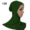 Whole- 1pc 43x45cm plus size Modal Muslim Under Scarf Hat Cap Bone Bonnet Hijab Islâmica Head Wear Neck Chest Cover pick 20 col2210