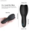 Penis Massager Male Masturbator Cup Vibrators Stimulation Glans Stamina Delay Lasting 10 Speed Silicone Sex toys for Men L230518