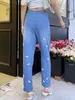 Plus Size Womens Jeans Casual Slim Stretchy Denim Taille Jean Surdimensionné Pantalon Long Flare Bleu Clair Pantalon Large Jambe Jeans pour femmes de qualité supérieure P1