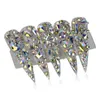 Unghie finte Mixed AB Crystal Diamond Flat Nail Art Decoration 21 Grid Box Nails Accessori Set con 1 Pick Up Pen 230609