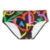 Maillots de bain pour hommes hommes maillot de bain Sexy mode antiembarras Graffiti lignes colorées amour slips plage corps maillot de bain 230612