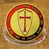 1 oz med Red Emalj Knights Templar Collectable Coins Challenge Coins