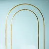 Decorazione per feste Arco per matrimoni Stile di lusso Supporto per fiori geometrici in oro lucido per decorazioni sullo sfondo del palcoscenico Puntelli per palloncini dorati