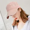 Bérets casquette de Baseball Protection solaire réglable respirant crochet unisexe Anti-UV évider mince Long bord femmes hommes chapeau chapeaux