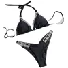 Bikinis Set Solide Weiblichen Badeanzug Luxus Metall Zubehör Bikini Frauen Bademode Push-Up Bikini Set Badeanzug Bademode 230609