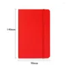 Pocket Size Mini Notebook Portable Planner Travel Journal Cute Diary With Band Black Red 14 9cm Ruled Line Paper