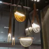 Lampy wiszące lampa sypialnia sufit światło domowy salon Nordic Loft żyrandol wiszący oświetlenie LED torebka skórzana deco