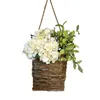 Decorative Flowers Artificial Flower Wedding Porch Garden Home Decor Hanging Basket Wall Front Door Spring Wreath Living Room Office