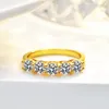 Küme halkaları moda ince moissanit elmas tasarımcı kadın düğün jewely ring 925 sterlin şeridi sonsuzluk band