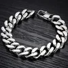 882174789 bracelet Argent Plaqué Chaîne Bracelet Hommes Lien Bracelet Géométrique Poli Bijoux Pour Hommes Exquis À La Mode Accessoire