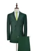 Suits 2023 Dark Green Classic Peak Lapel tuxedos groom wedding men suits mens wedding suits tuxedo costumes de smoking pour hommes men