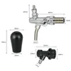 Bar Tools Bierzapfhahn mit G58-Schaft, verstellbarer Durchfluss, verchromter Fassfass mit langem Stiel, selbstgebrautes Fass mit Kugelverschluss, abnehmbarer Boba-Strohhalm, 230612