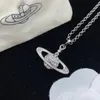 Pendant Necklaces Designer VIVIAN Necklace Saturn Pearl Counterpart Personality Advanced Collar Chain Small Fragrance Leisure trend 602ess