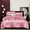 Bedding sets New satin jacquard beding set luxury printing Textile duvet cover set king size Double bed bedspreads bed sheets and cases Z0612