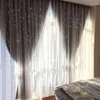 Curtain Custom Made Princess Style Double Layer Blackout Star Hollow Thick Curtains With Lace Tulle For Home Living Room Window Decor