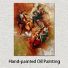 Arte figurativa abstrata em tela trio pintura a óleo artesanal decoração moderna